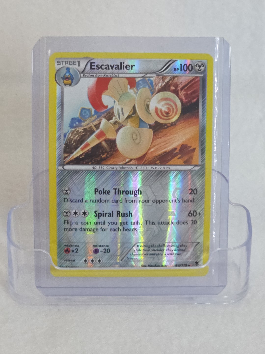 Pokémon TCG Escavalier 64/119 XY Phantom Forces Reverse Holo English 2014 NM