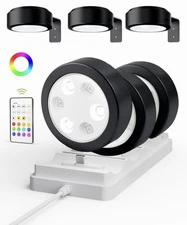 pack of 6 Picture Lights for Wall with Charging Station, Rechargeable Battery 