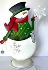 LED Light Up Snowman Table Top Home Decor By Sunset Vista 16.5x10” Metal