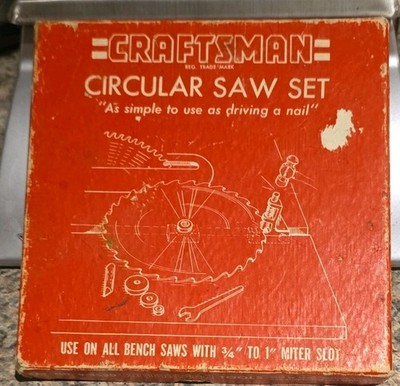 Craftsman Circular Saw Set for Bench Saws, 6pc Metal Kit w/ Arbor Wrench 209P-23