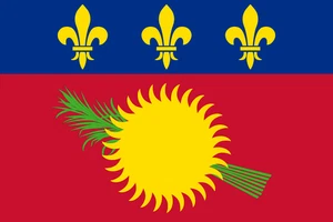 Guadeloupe Flag Self Adhesive Vinyl Sticker