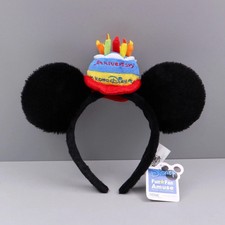 Diadema FELIZ CUMPLEAÑOS MICKEY CAKE Disneyland Orejas de Minnie