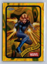 2025 Topps Chrome Marvel Invisible Woman Yellow Lava Refractor #174