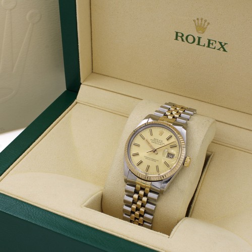 Men's Rolex Datejust Ref.#16013 36mm 7.25" Two-Tone Champagne Dial W276841-1