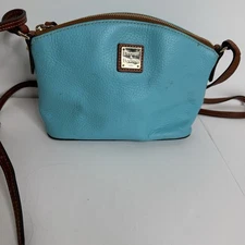 Dooney & Bourke Aqua Pebble Grain Crossbody L: 9” H:6.5” W: 4”