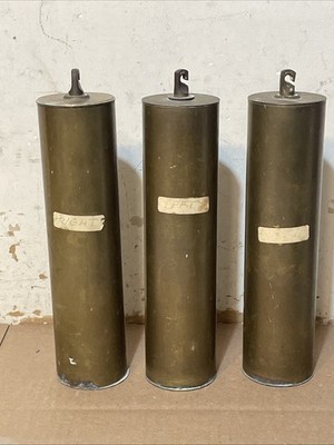 Set Of 3 Antique Chiming Hall Or Grandfather Clock Weights Winterhalder Era