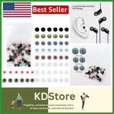 60PCS Multi-Color Silicone Earbud Tips - Comfort Sound Enhancement