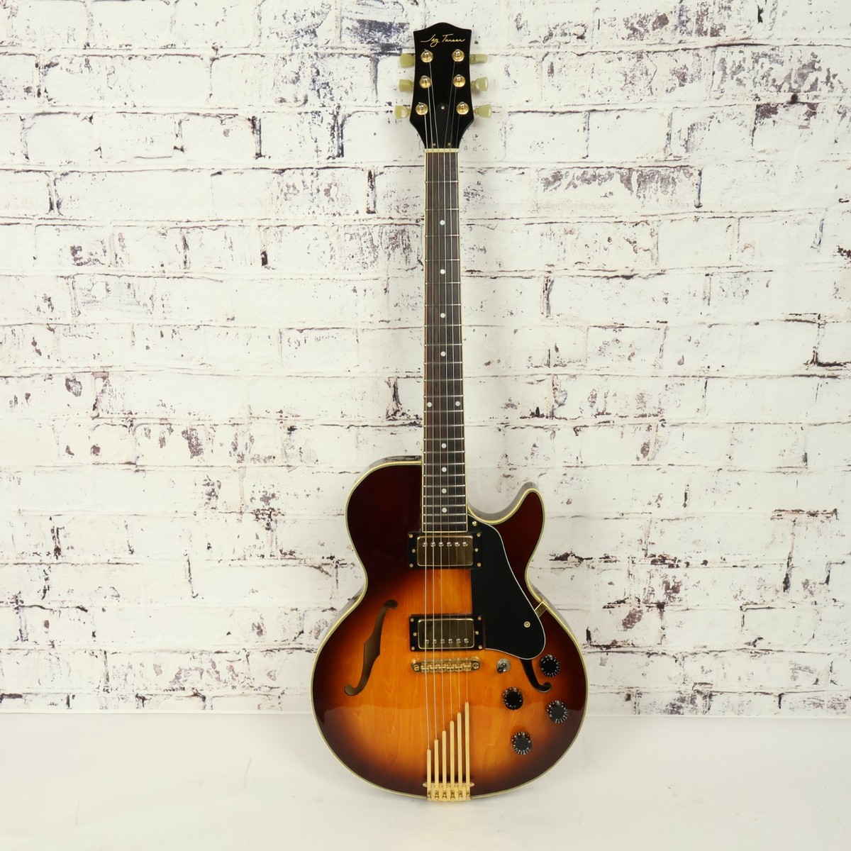 90s Jay Turser JT-134 Semi-Hollow Body Sunburst Finish Electric