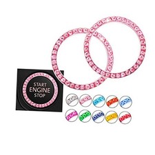 Unique Engine Start Button Bling Ring Cover,Key Ignition Starter  Knob Ring