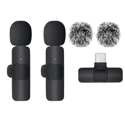 Kabelloses Lavalier Mikrofon Clip Mikrofon Audio Video Aufnahme für iPhone Samsung