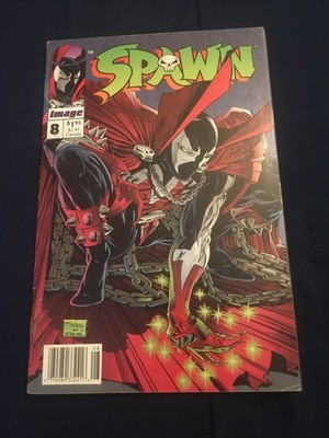 Spawn #8 Classic Cover HTF Newsstand Variant IMAGE Comics 1993