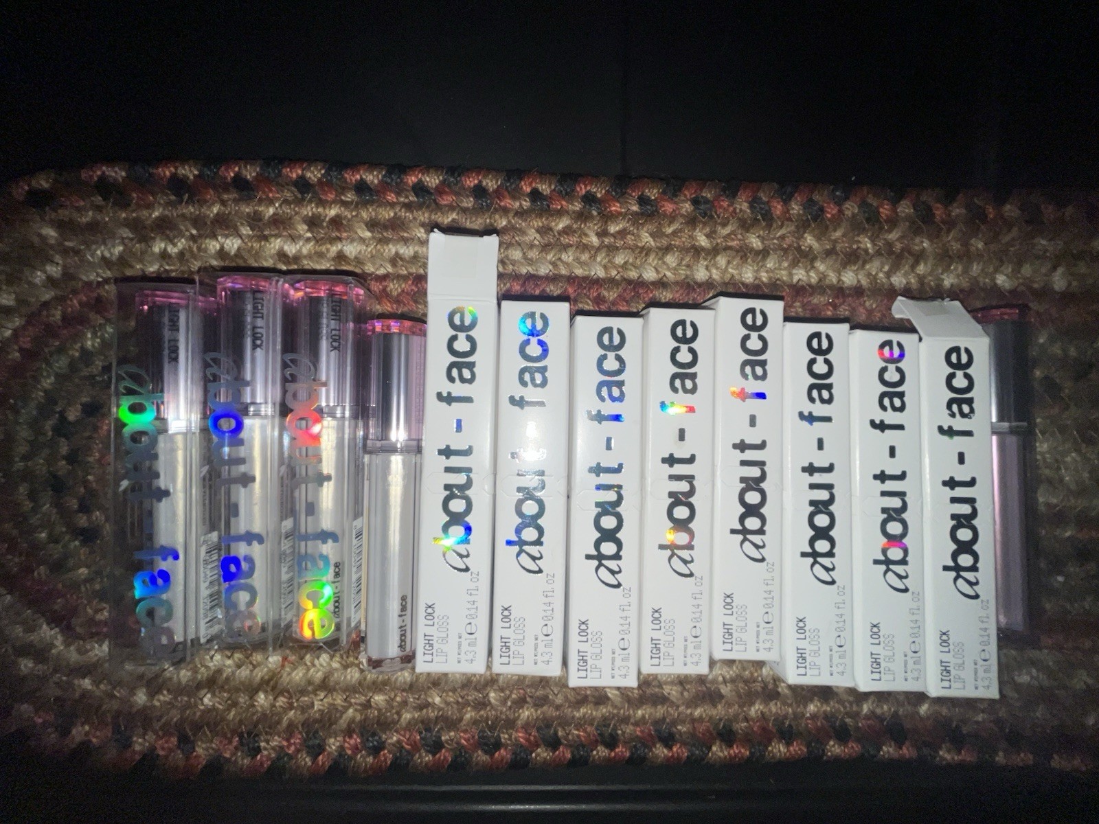 ABOUT FACE LIGHT LOCK LIP GLOSS ONE OF BUYER CHOICE VARIOUS SHADES NIB