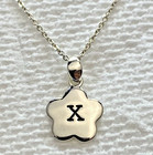 Kit Heath Sterling Silver 925 Kids Alphabet Flower Initial x Necklace 12-14" NWT — photo 1