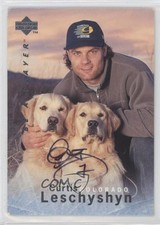 1995-96 Upper Deck Be a Player Auto Curtis Leschyshyn #S129 Auto 0s55