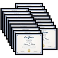 8.5x11 Picture Frame Set of 18,Black 8.5x11 Photo Frames Bulk for Document Ce...