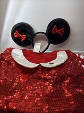 Disney Minnie Mouse Sequin Long Sleeve Halloween Costume XXL