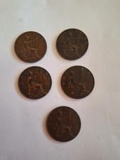 Five GV farthing. 1915, 1917, 1918, 1919 and 1923