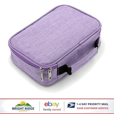 Stylish Purple Pencil Case with Removable Sleeves and High Storage Capacity