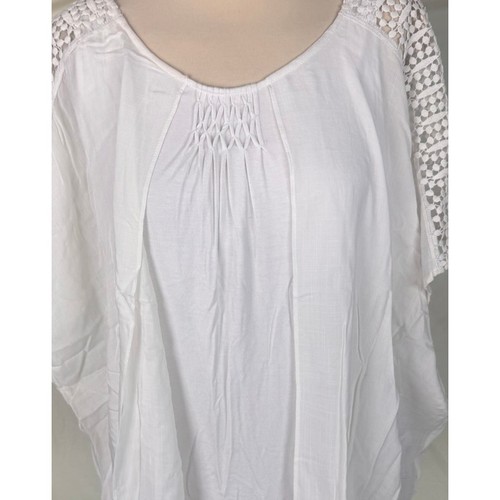 Top Democracy grande bianco 100% rayon nuovo con etichetta - Foto 2 di 10