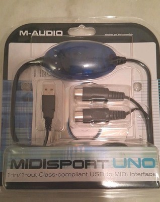 M-Audio MIDISPORT Uno 1 In / 1 Out USB MIDI Interface with 16 MIDI Channels NEW