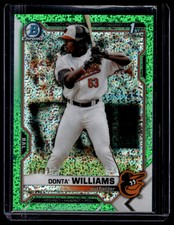 2021 Bowman Draft #BDC-90 Donta' Williams RC Chrome Green Sparkle Refractor /99