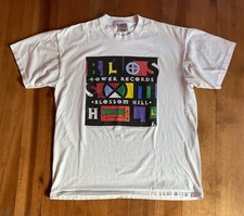 Vintage Tower Records Blossom Hill T Shirt XL RARE Metallica Punk Rock Band Art