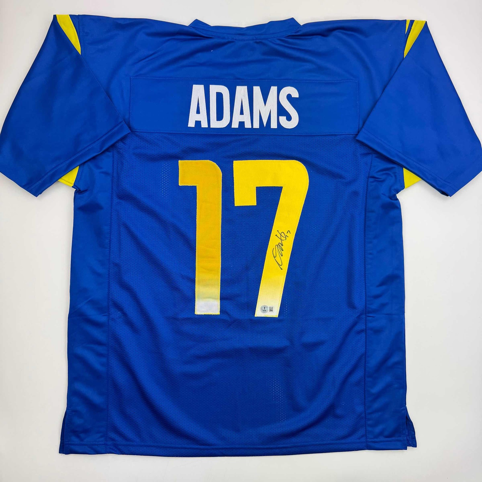Davante Adams Autographed Signed Los Angeles Rams / Davante Admas Los Angeles LA Blue Jersey Beckett BAS COA 