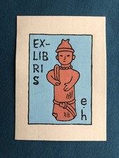 Japanese Ex Libris Bookplate Original Vintage Art Collectible : Eiichi Hirose