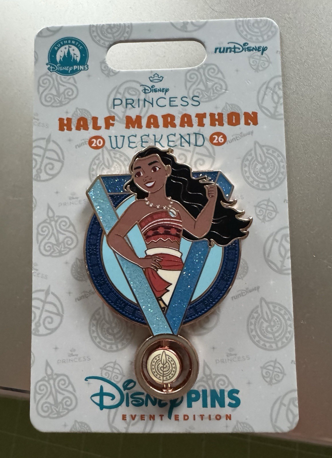 Run Disney 2026 Princess Half Marathon Weekend Moana 10k Race Pin LE New