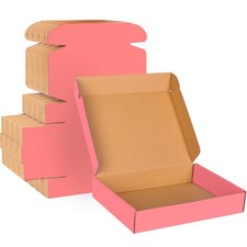 11x8x2 Pink Cardboard Corrugated Boxes 30 Pack Shipping for Small Business