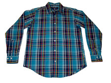 BROOKS BROTHERS Fleece Non-Iron Boys Size Medium Plaid Button Long Sleeve Shirt