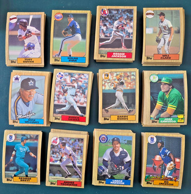 1987 Topps Baseball team sets -all cards NRMT - 40 yr retro look @ team history!