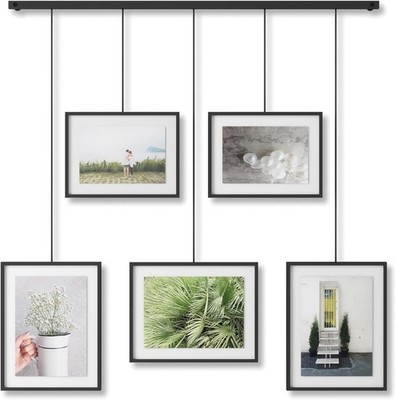 Exhibit Picture Frame Gallery Set Adjustable Collage Displays 5 Photos Set of 5