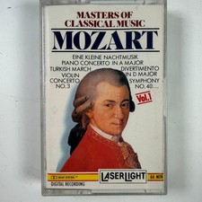 Mozart Masters of Classical Music Vol. 1 Cassette LaserLight Digital Recording
