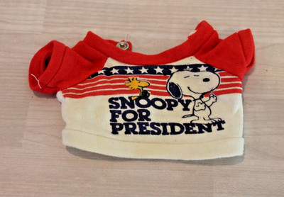 Vintage 1965 Peanuts Snoopy for President Shirt Clothing for Plush ...