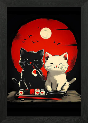 Katzen Gerahmtes Wandbild Poster Leinwanddruck Bild