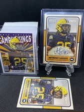 Anthony League 2025 Onyx Vintage Football On Card Auto, Base, And Campus Kings
