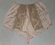 Vtg. Henson Kickernick Nylon Pink Lace Panties Bloomers See Thru Lingerie Granny