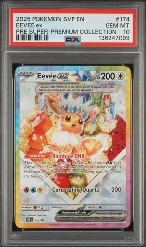 2025 POKEMON SVP EN-SV BLACK STAR PROMO #174 EEVEE EX PSA 10