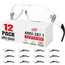 Safety Glasses Men Women 12 pack, Z87 Safety Glasses with Scratch Impact-Resi...