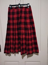 VTG Pendleton Pleated Skirt Size 10 Cunningham Clan 100 Wool
