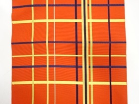 7612904: JAPANESE KIMONO JAPANESE NAGOYA OBI / WOVEN GRID