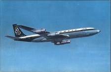 Spata Athens Greece Olympic Airways Boeing 707-320 Super Fan Jet unused postcard
