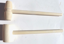 2 Pieces Solid Wood Mini Hammers Mallets for Kids or Restaurant Multi-Use Item