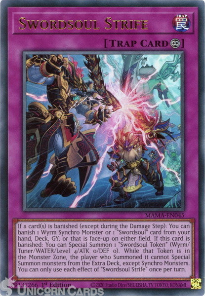 MAMA-EN045 Swordsoul Strife :: Ultra Rare 1st Edition Mint YuGiOh Card
