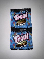 ¡ERROR DE FÁBRICA! Caramelo fresco raro error de fábrica envuelto doble gusano gomoso Trolli