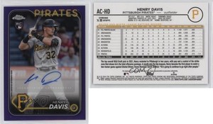 2024 Topps Chrome Update Purple Refractor /250 Henry Davis #AC-HD Rookie Auto RC