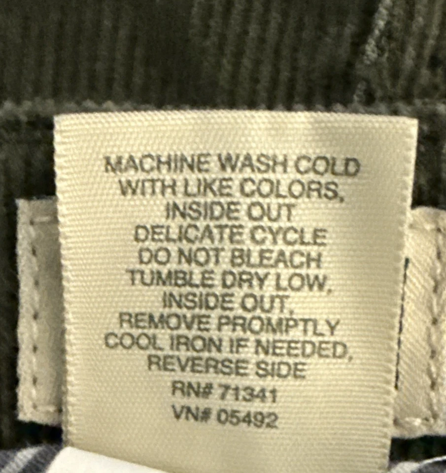 LL Bean Corduroy Skirt Women’s 18R Dark Green Classic Preppy Stretch 40”W x 21”L - Image 4 of 4