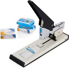 Heavy Duty Stapler - Effortless 240-Sheet Office Stapler with Adjustable Paper G