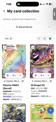 Pokémon card binder collection lot 186 organized cards mixed sets Vintage Ex Gx